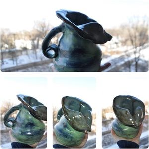 Ceramic jar  leave looking made by me  at Uofm